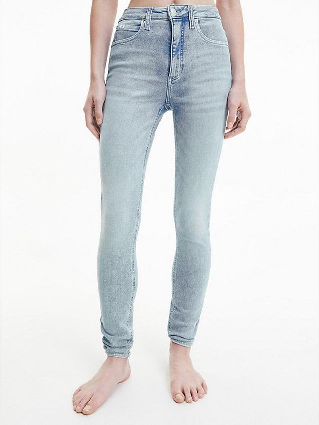 Calvin Klein USA High Rise Super Skinny Ankle Womens Jeans Blue 2756140-DH